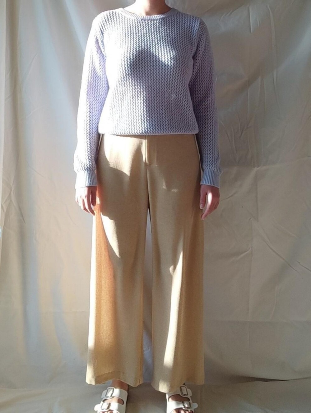 Frank Lyman Beige Flowy Summer Trousers